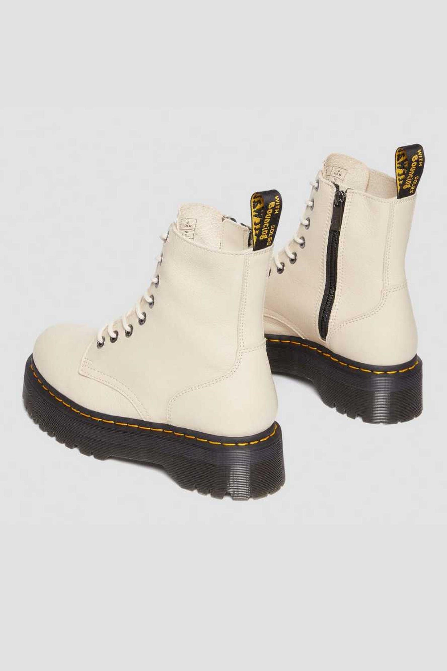 Jadon III Pisa Leather Platform Boot - Parchment Beige - Dr. Martens - ect.studio