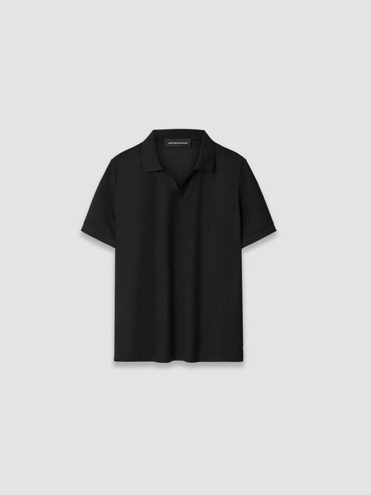 Knitted Polo Shirt - Black - Adolfo Dominguez - ect.studio