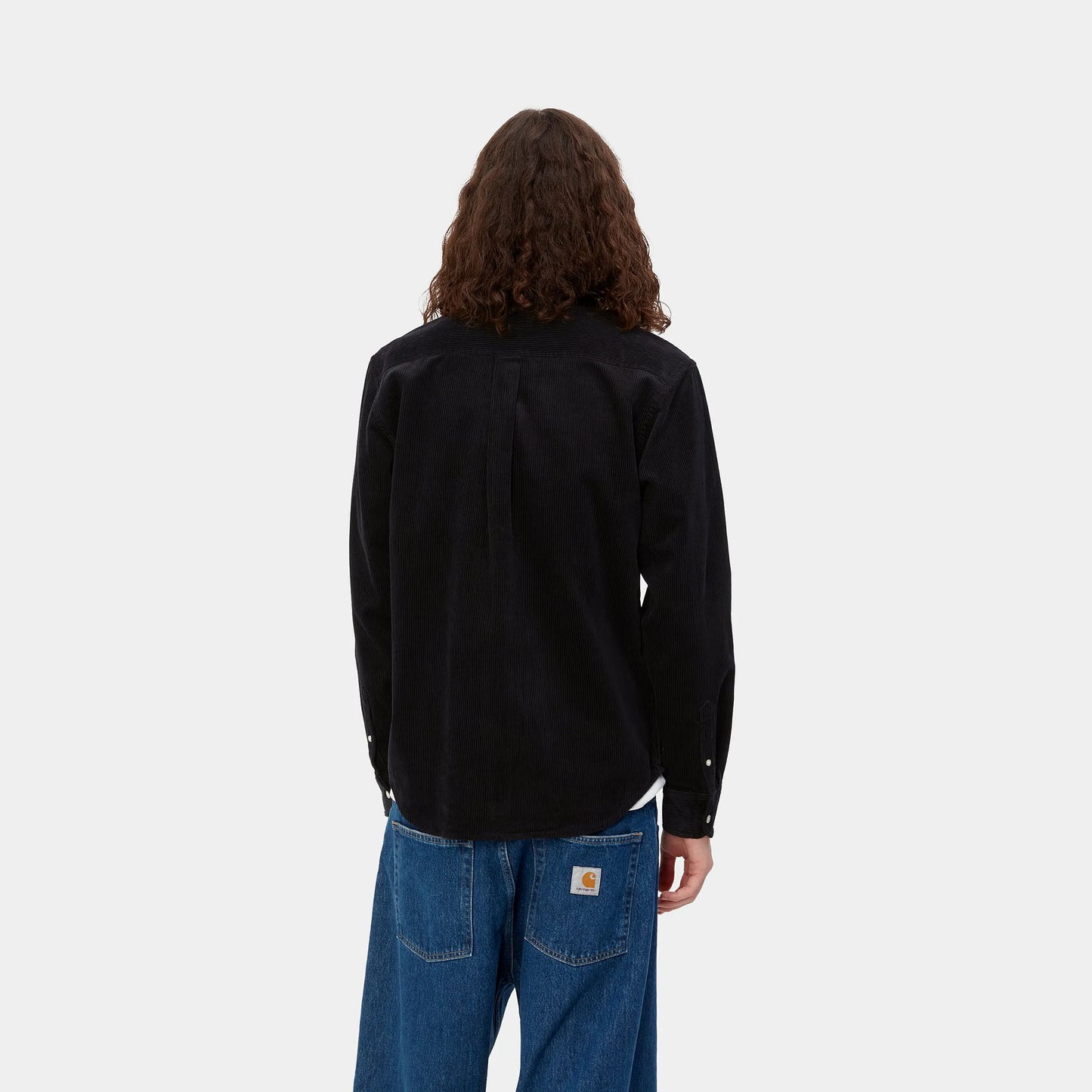 L/S Madison Cord Shirt - Black/Wax