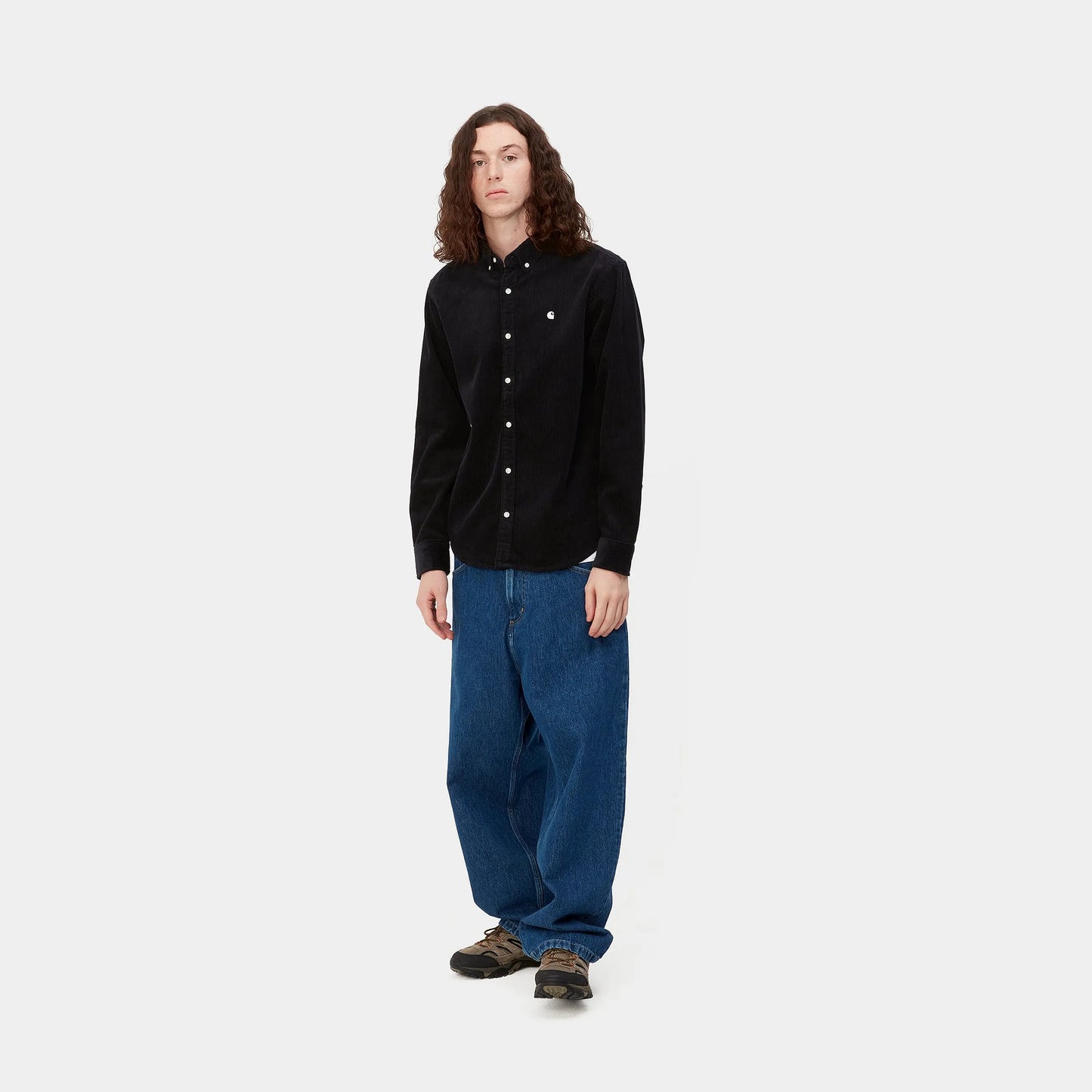 L/S Madison Cord Shirt - Black/Wax