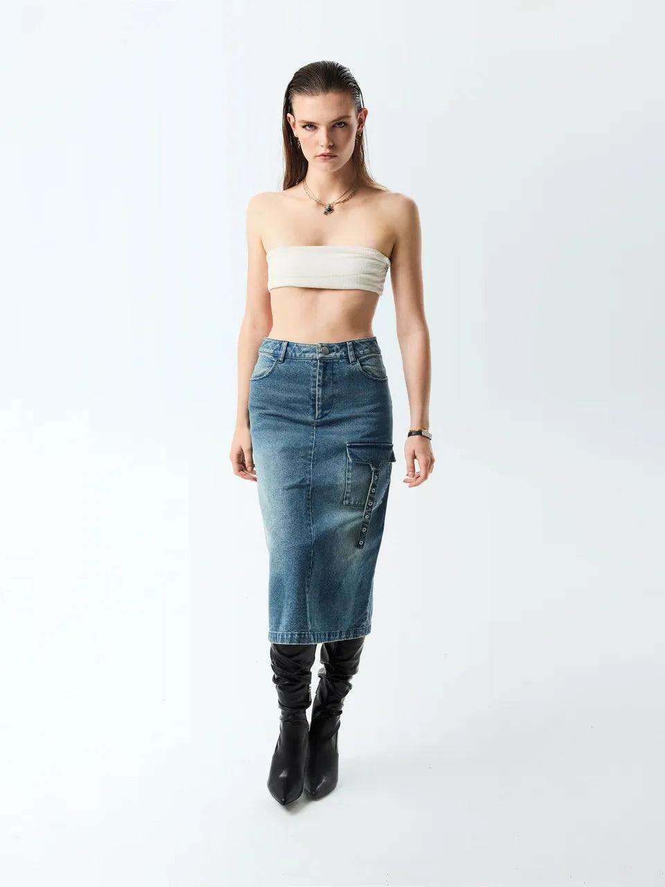 Midi Denim Skirt - 1999 The Studio - ect.studio