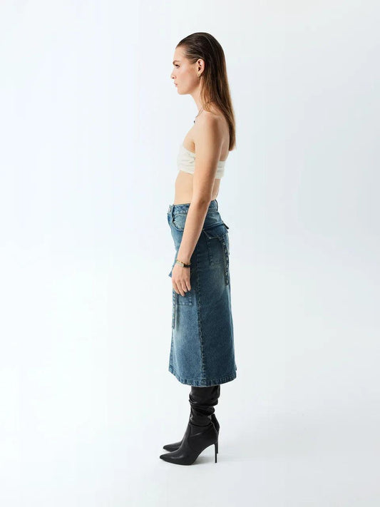 Midi Denim Skirt - 1999 The Studio - ect.studio