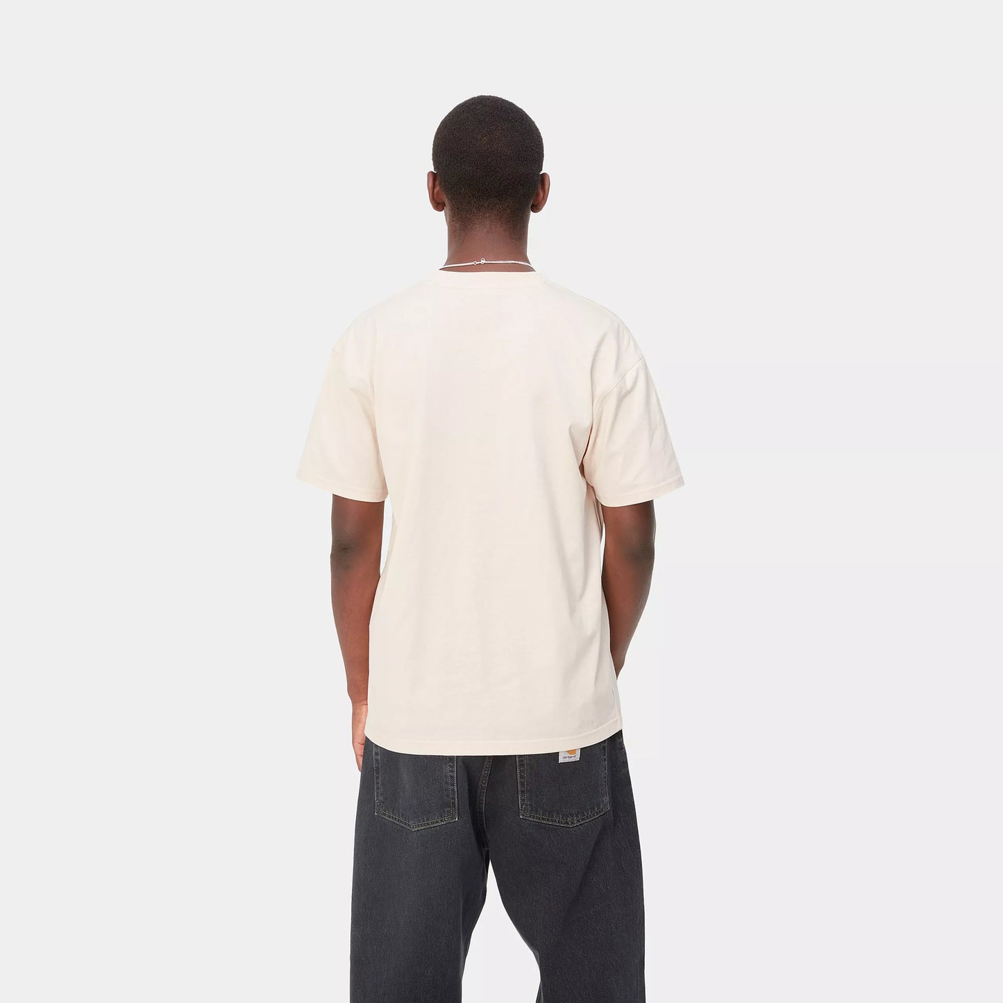 S/S American Script T-Shirt - Natural