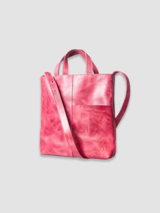 Smalls Leather Shopper - Red - Aster - ect.studio
