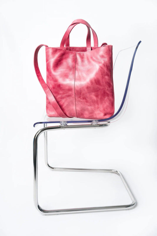 Smalls Leather Shopper - Red - Aster - ect.studio