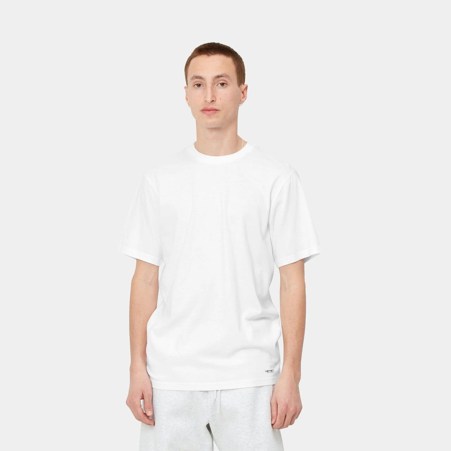 Standard Crew Neck T-shirt - White + White - ect.studio