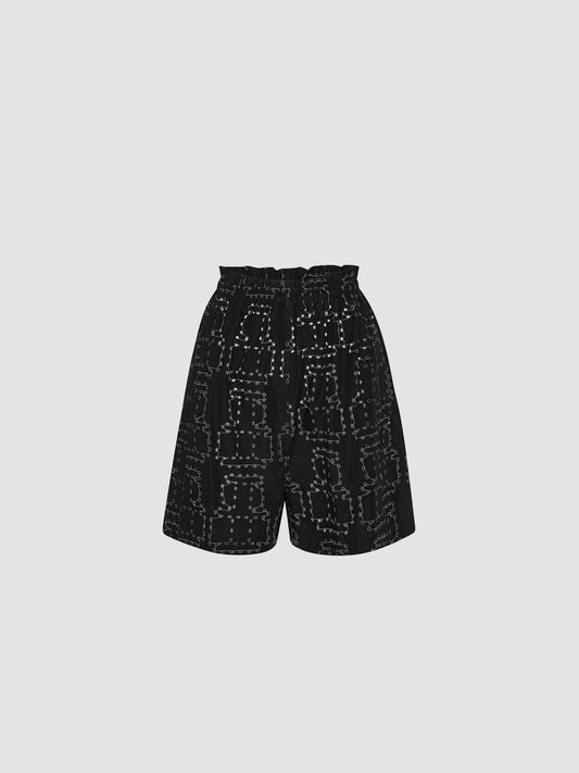 Waybill Shorts - Black Punched Boxes - Henrik Vibskov - ect.studio