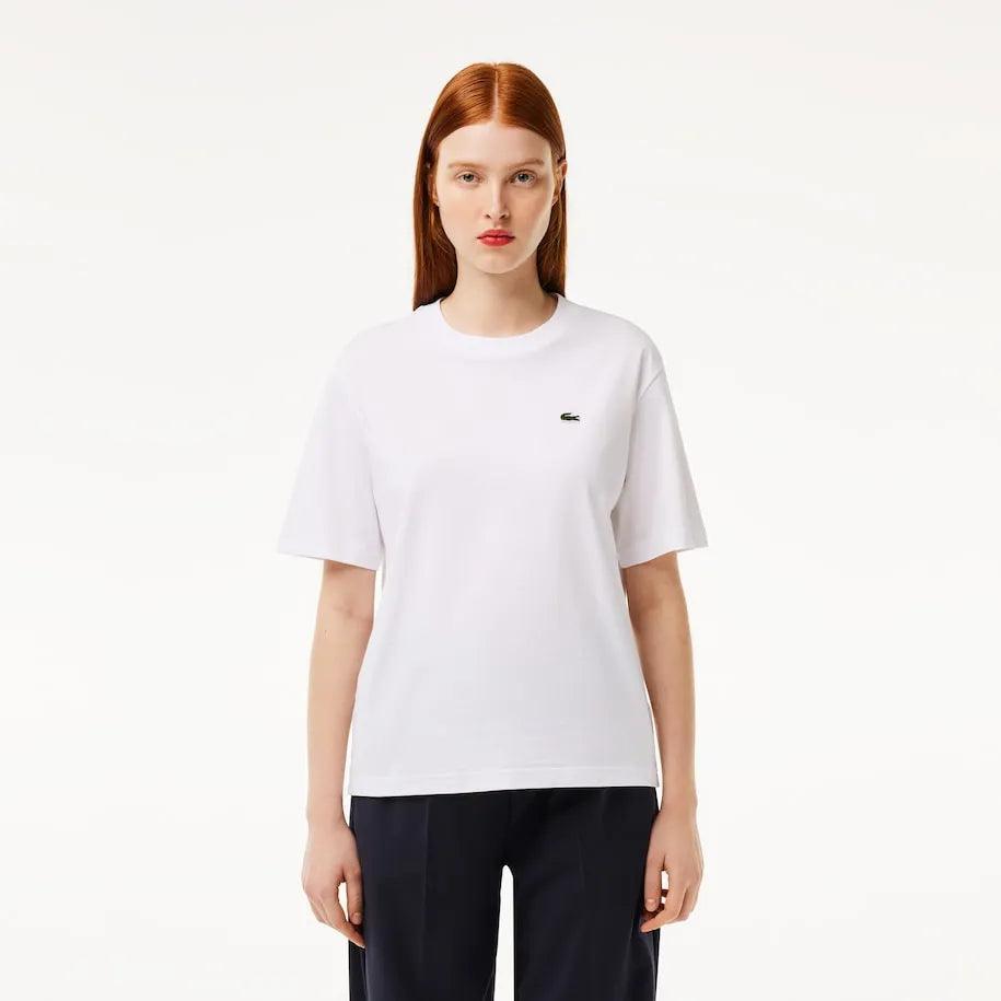 Womens Pima Cotton T - shirt - White - Lacoste - ect.studio