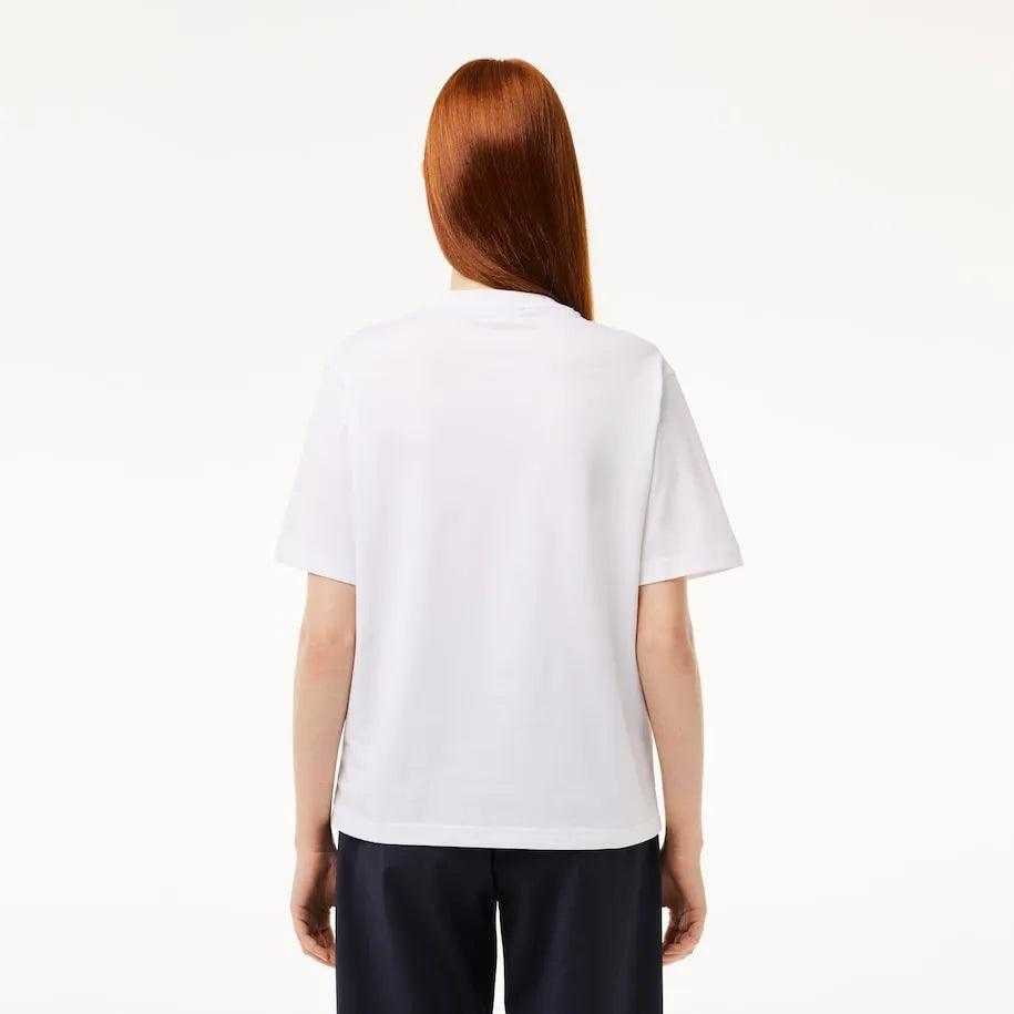 Womens Pima Cotton T - shirt - White - Lacoste - ect.studio